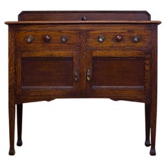 Antique Edwardian Oak Sideboard or Wash Stand, 1900s