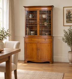 Libreria vintage in rovere laccato in stile georgiano, anni '30