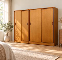 Kleiderschrank mit doppelten Schiebetüren aus Teakholz von Austinsuite, 1960er Jahre