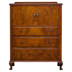 Vintage Art Deco Style Tallboy / Linen Cabinet Press, 1930s