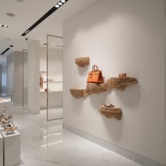 Handcrafted Wicker Shelves, Organic Modern Design, Philippines, New