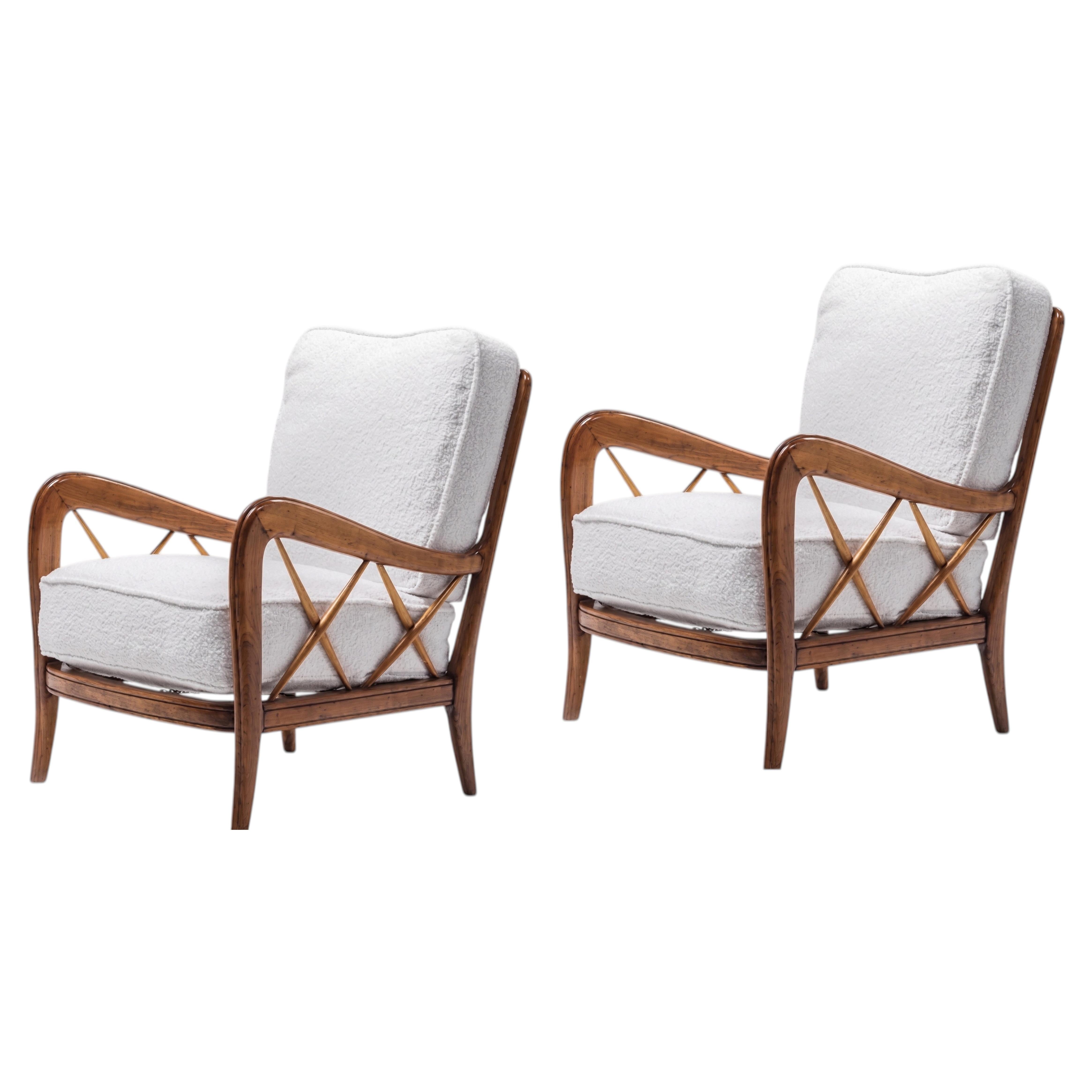Pair of Mid-Century armchairs by Paolo Buffa, Italy 1950s