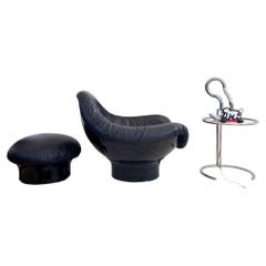 MCM 1968 Space Age Orig. Mario Brunu Rodica Lounge Chair & Ottoman, Comfort 1968