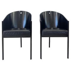 Original BLACK 1984 "Costes" Dining Chairs by Philippe Starck for Driade — Pair