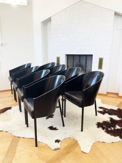 RARE Orig BLACK 1984 "Costes" Dining Chairs by Philippe Starck for Driade -SET 8