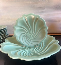 Arthur Percy Designed Swedish Plate Set by Gelfe, c. 1940's