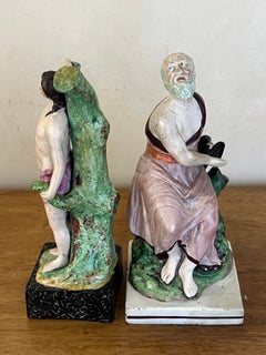 Early Staffordshire Figures- Set of 2 , C. 1800