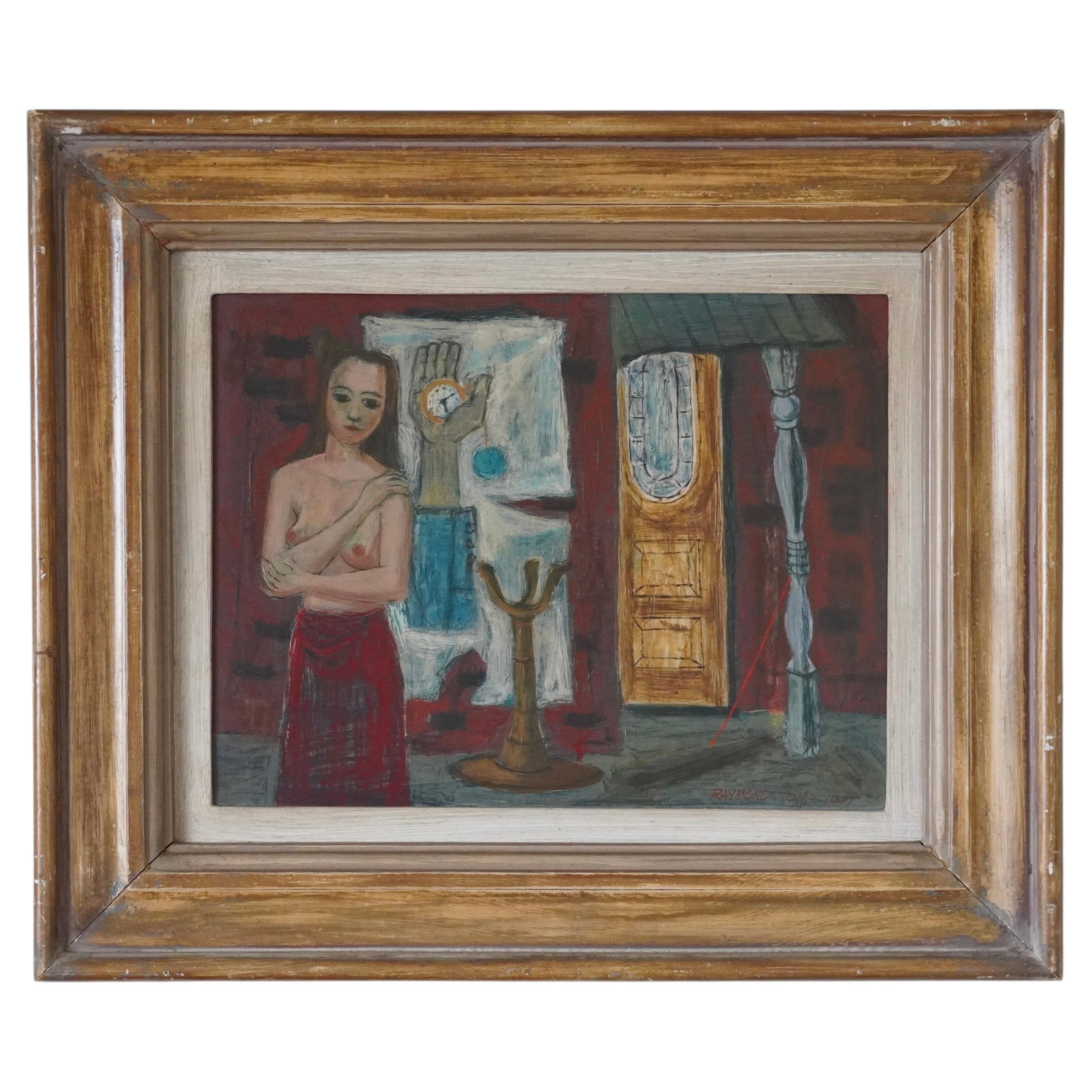 S.F. Artiste : Raymond Tom. Peinture surréaliste. Art Institute of Chicago, vers 1949