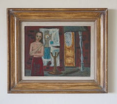 S.F. Artist Raymond Tom Surrealist Painting Art Institute of Chicago c.1949