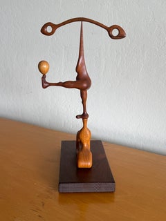 Carved Kinetic Surrealist Figurative Abstract sculpture c. 1970s