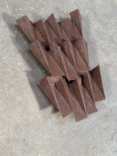 Patinated c. 1970s Brutalist Wall Sculpture Sea Ranch