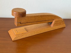 Pop Art Handmade Oversized Wooden Stapler c. 1970s