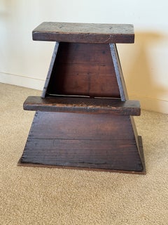 Early 20th Century Japanese Hand-Crafted Wood Shop Keeper's Stool