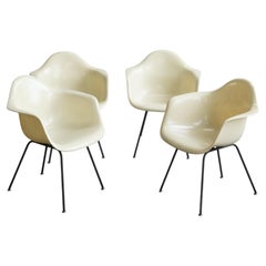 Juego de 4 sillones DAX, diseñados por Charles y Ray Eames para Herman Miller en los años 50