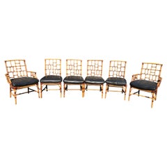 Set di sei sedie da pranzo in rattan Milling Road by Baker Furniture