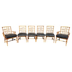 Set di sei sedie da pranzo in rattan Milling Road by Baker Furniture