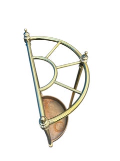 Vintage English Brass and Cast Iron Umbrella Stand