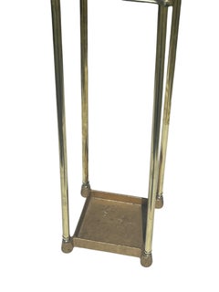 Vintage English Country House Brass and Cast Iron Umbrella Stand