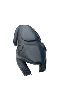 Whimsical Hand Carved Frog with Storage Compartment