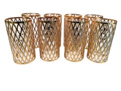 Set of 8 Imperial Glass Co. Highball Glasses in the Sekai Ichi Pattern