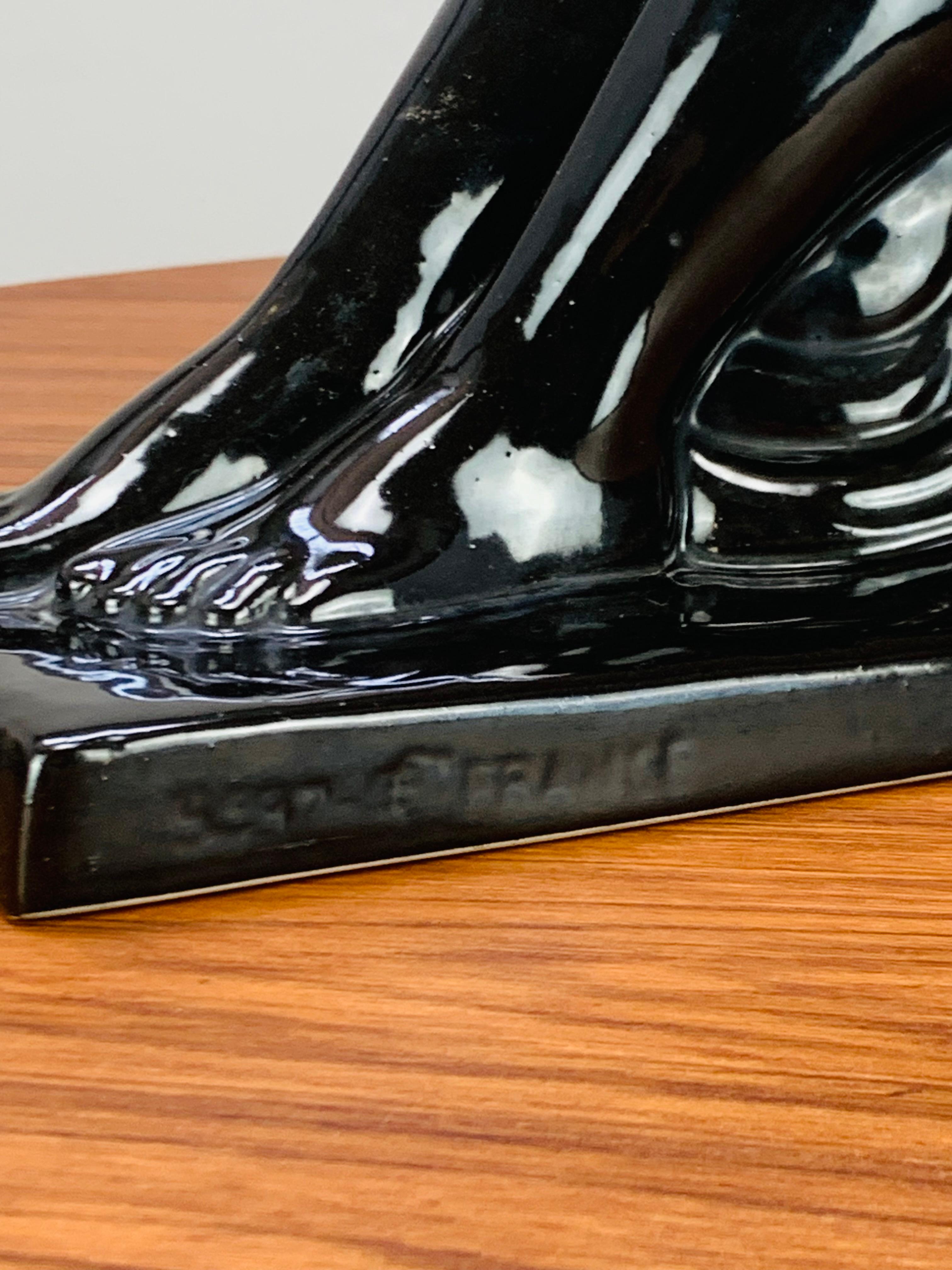 Scultura di donna Art Déco Charles Lemanceau per Saint Clément, anni '30 in vendita 3