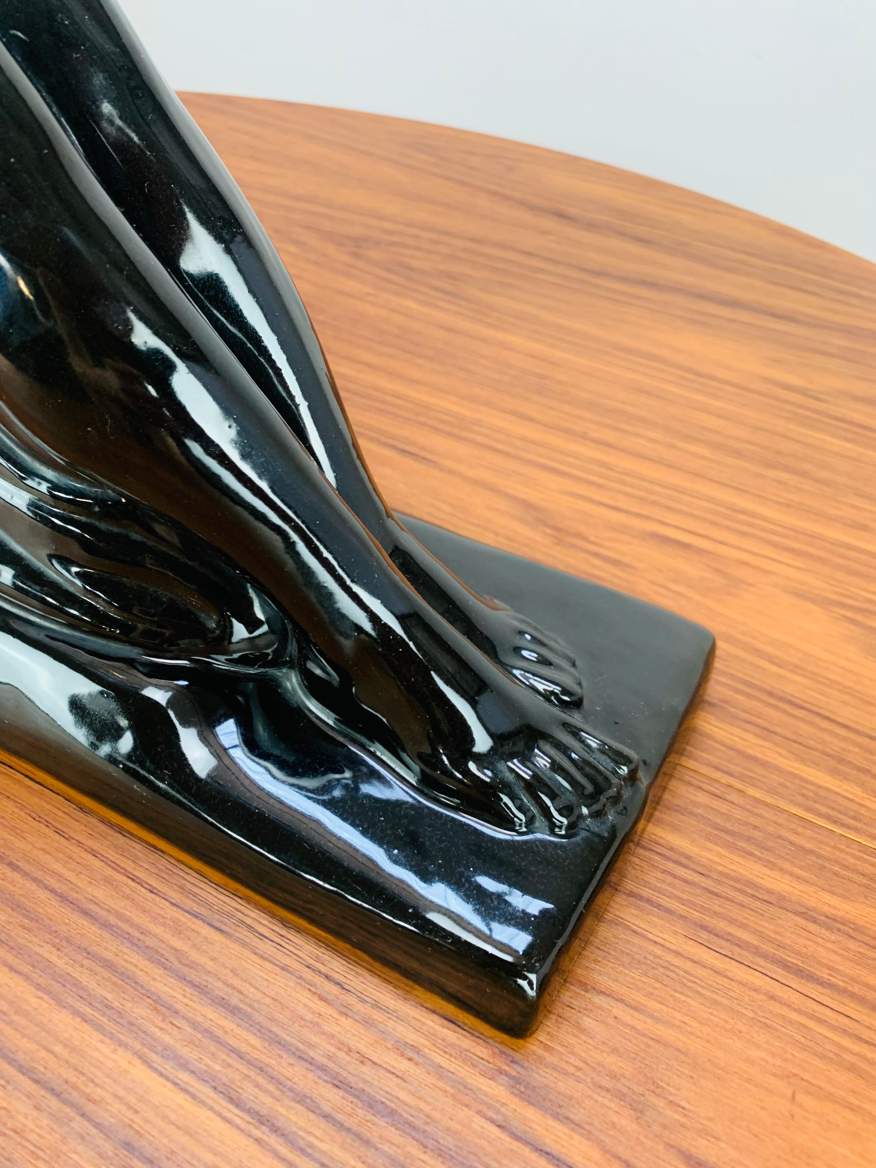 Scultura di donna Art Déco Charles Lemanceau per Saint Clément, anni '30 in vendita 5