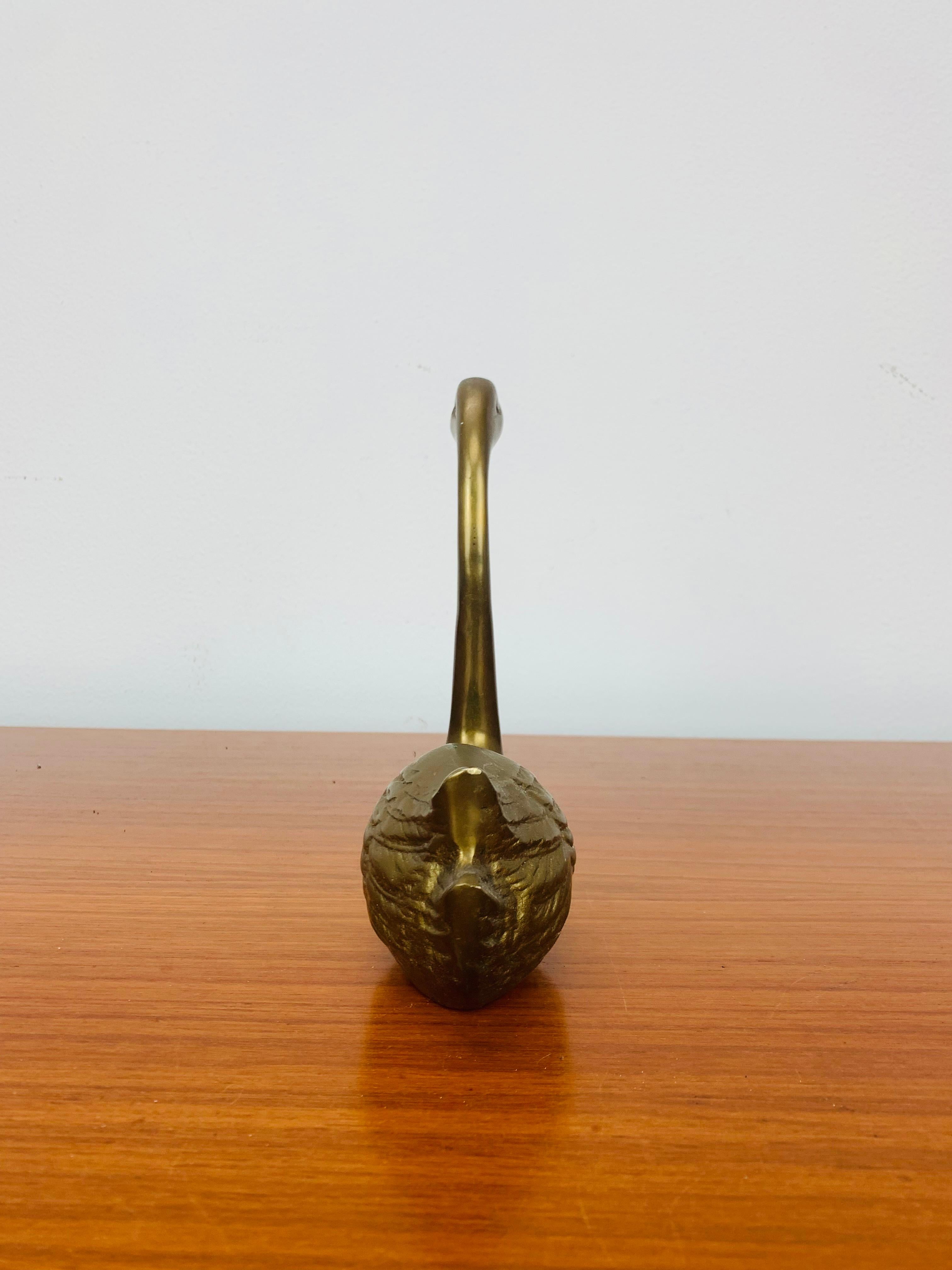 Metallo Scultura di anatra in ottone, anni '70 in vendita