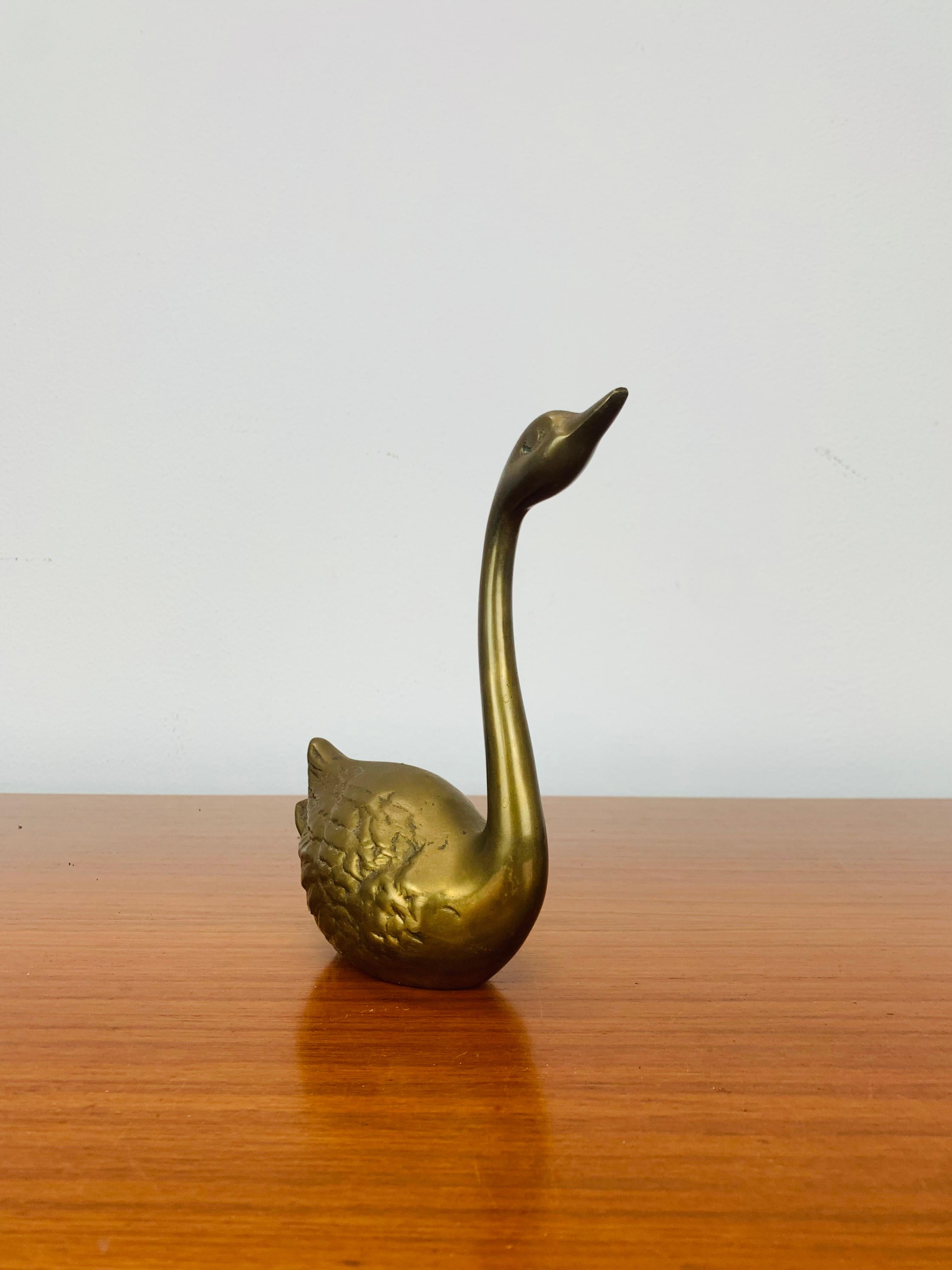 Francese Scultura di anatra in ottone, anni '70 in vendita