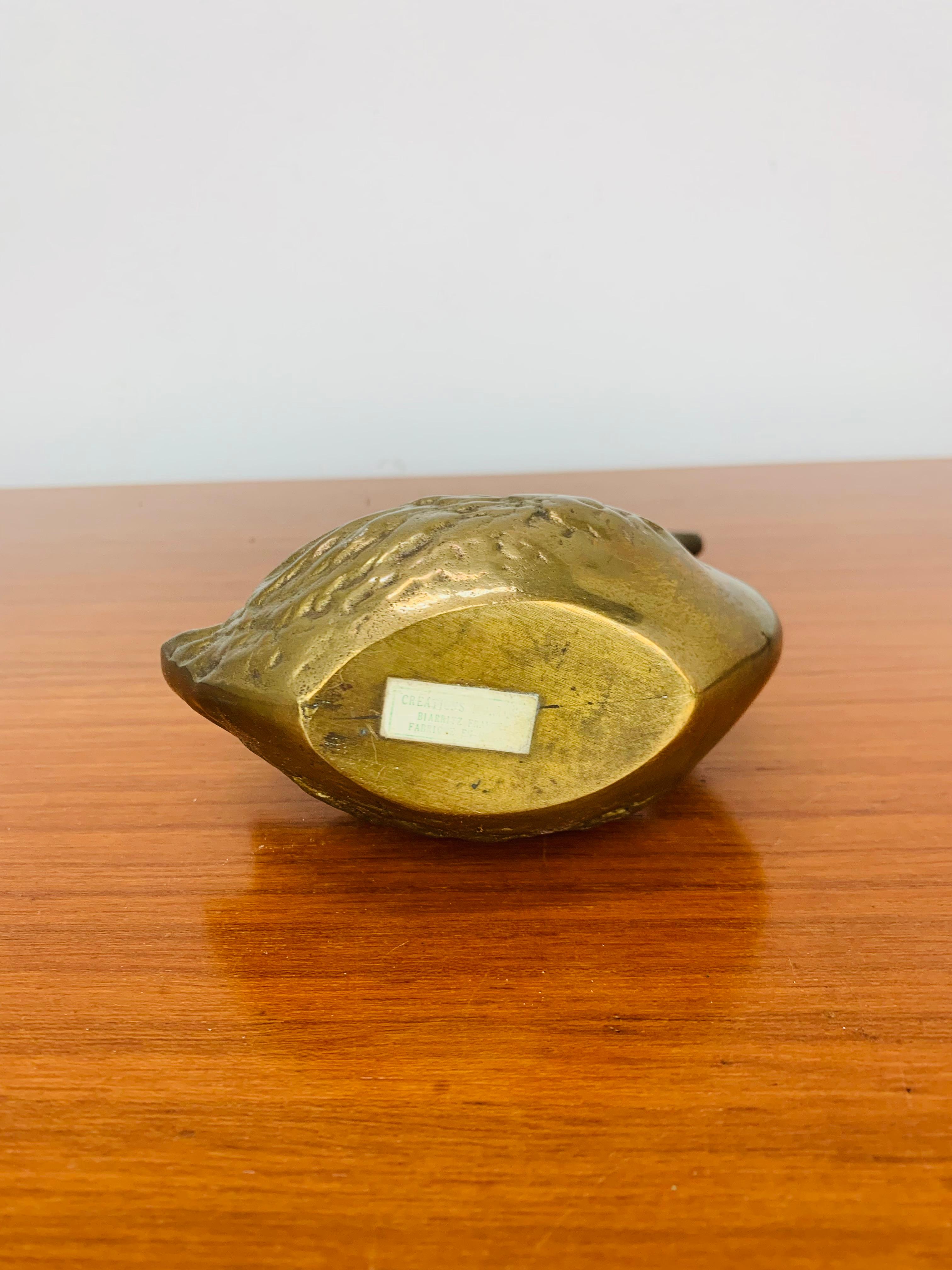 Scultura di anatra in ottone, anni '70 in vendita 1