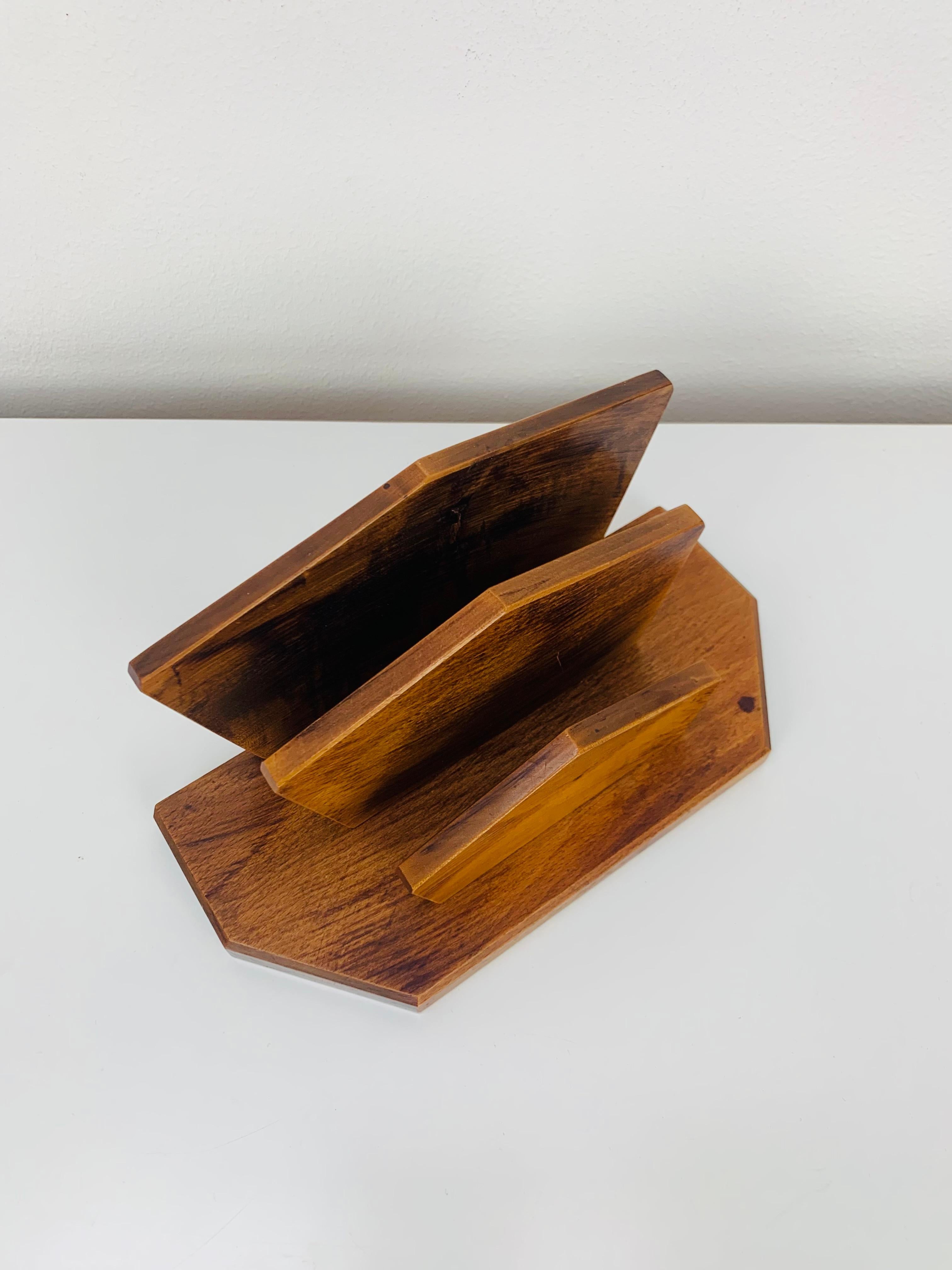Art Deco Briefhalter aus Holz, 1940er Jahre, Frankreich im Angebot 3