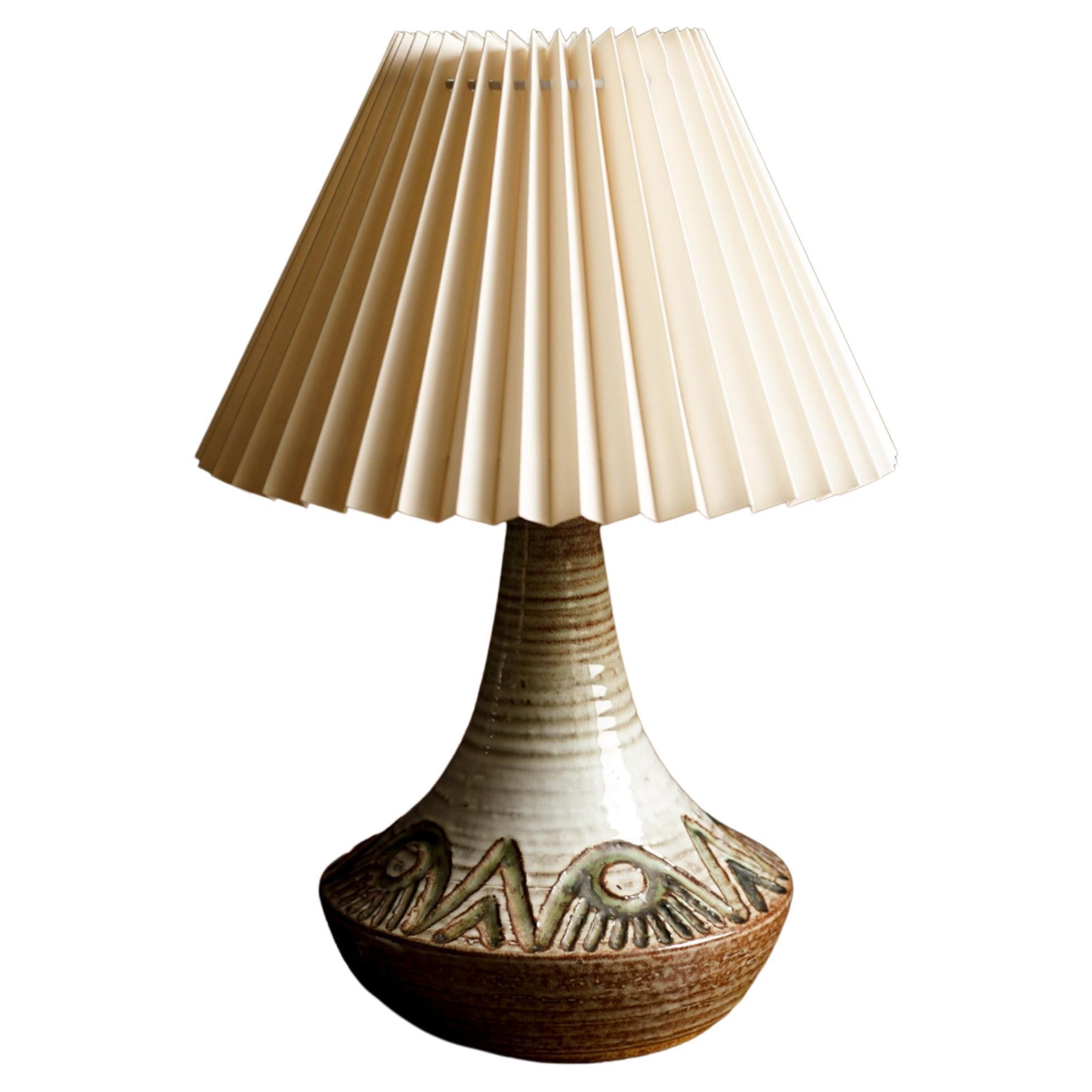 Søholm Stentøj, Ceramic Table Lamp, Denmark, 1960s Soholm