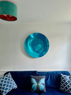 Azzurro Glass Convex Mirror - 31.5"/ 80 cms diameter.