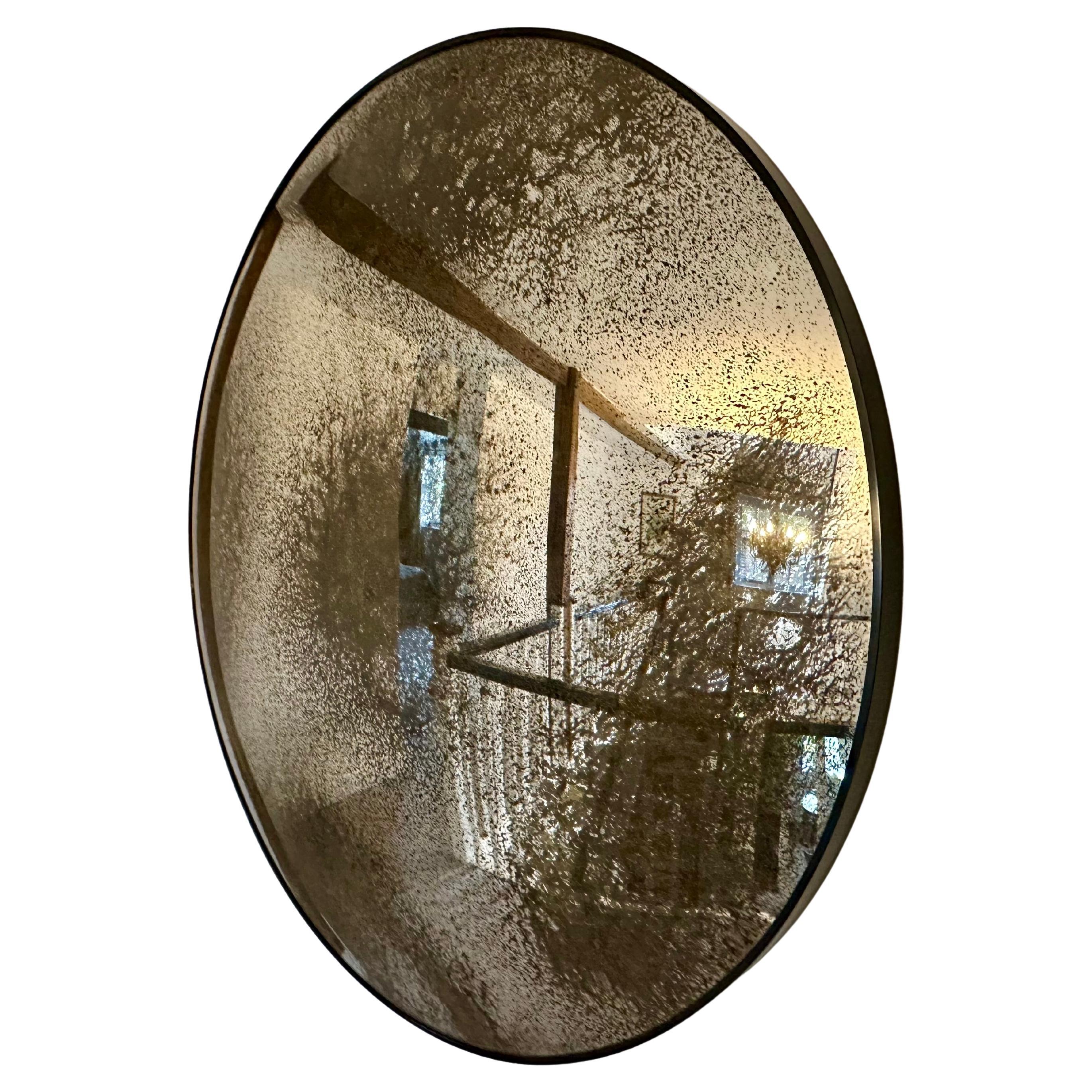 The Convex Mirror Company - Vernazza 120 cms / 47" Silver Antiqued Convex Mirror
