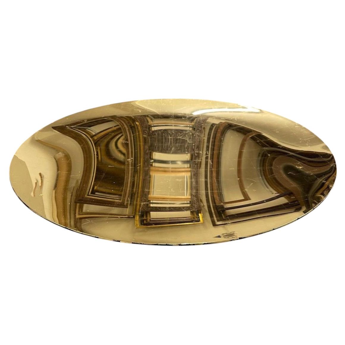 Red Gold Diameter Convex Mirror - 120 cm diameter. For Sale