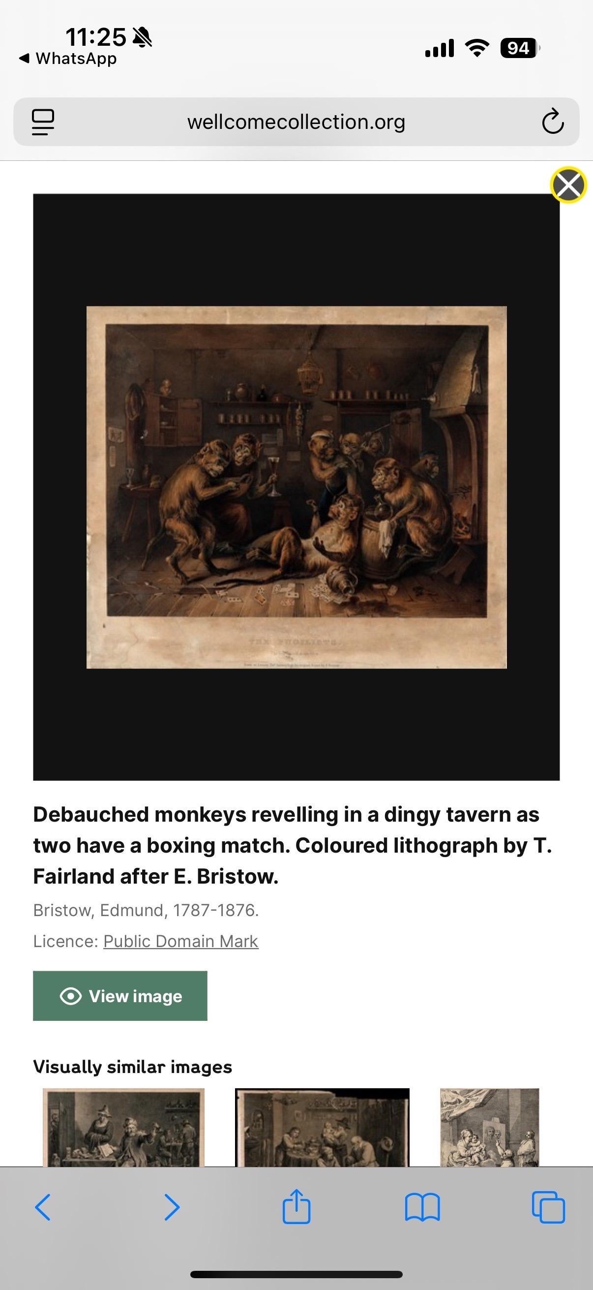 Monkeys débauchés pailletant et bouffant dans une peinture de taverne Dingy en vente 3