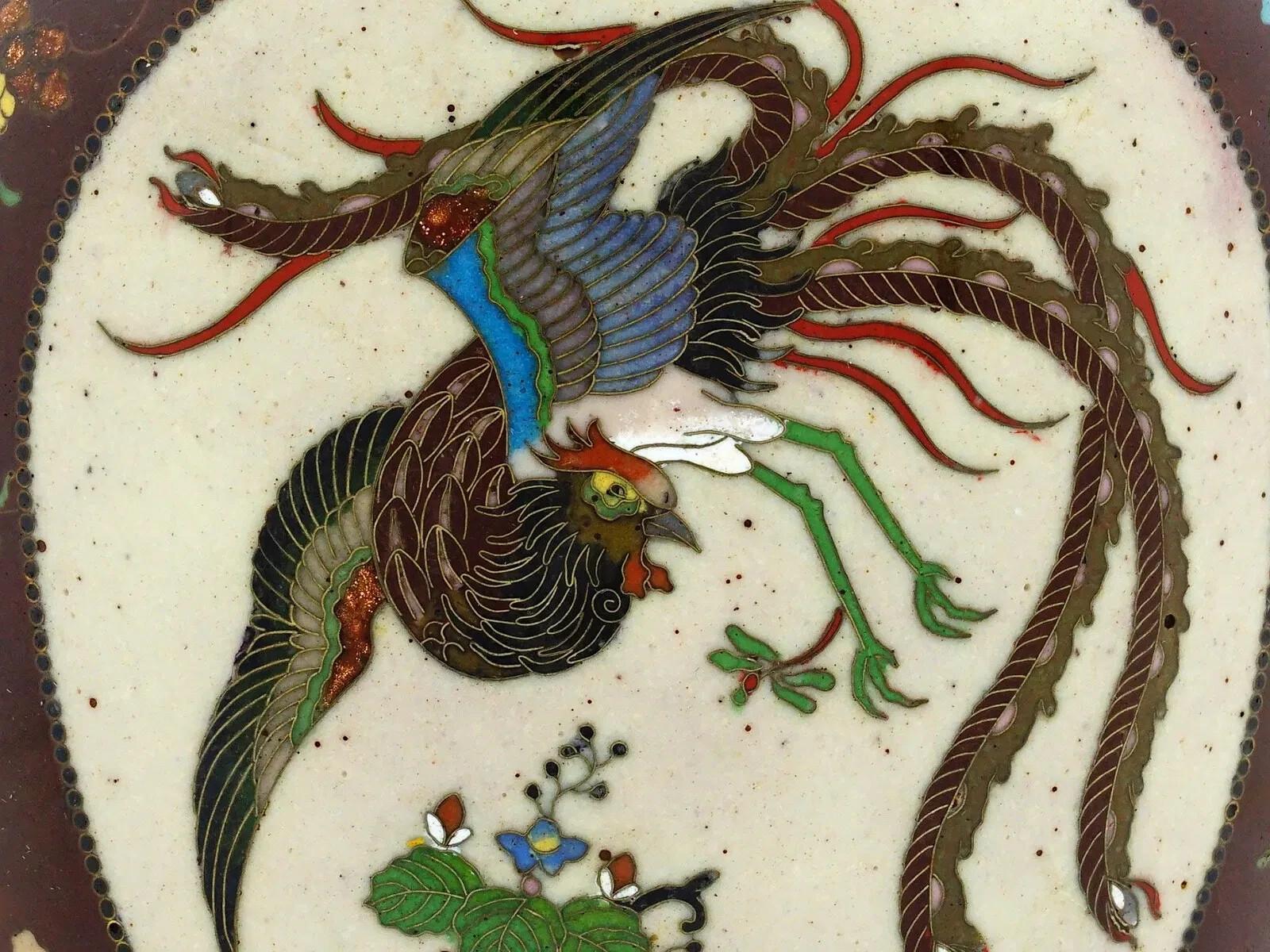 Ancienne jarre japonaise Meiji en émail cloisonné Dragon Goldstone Namikawa School en vente 4