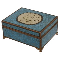 Boîte japonaise en cloisonné et jade « Inaba », Yamanaka & Cie