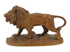 Antique French School Lion Cast Bronze Sculpture