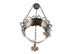 Vintage Silver Judaica Ner Tamid Perpetual Lamp Holder