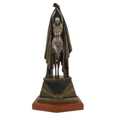 Art-Déco-Skulptur „Antinea“ aus Bronze und 999er Silber, mit Abplatzung, aus Chiparus