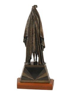 Art-Déco-Skulptur „Antinea“ aus Bronze und 999er Silber, mit Abplatzung, aus Chiparus