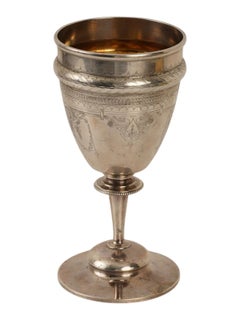 Calice da Kiddush d'epoca in argento sterling continentale