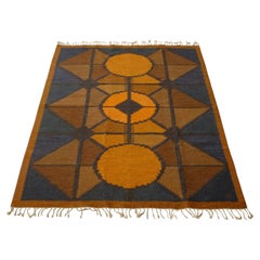 Tapis suédois vintage signé Brita Swefors