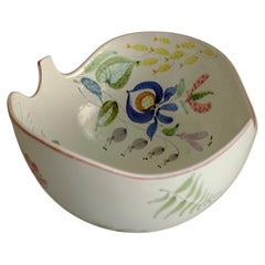 Large 1950s Faience Ceramic Bowl by Stig Lindberg