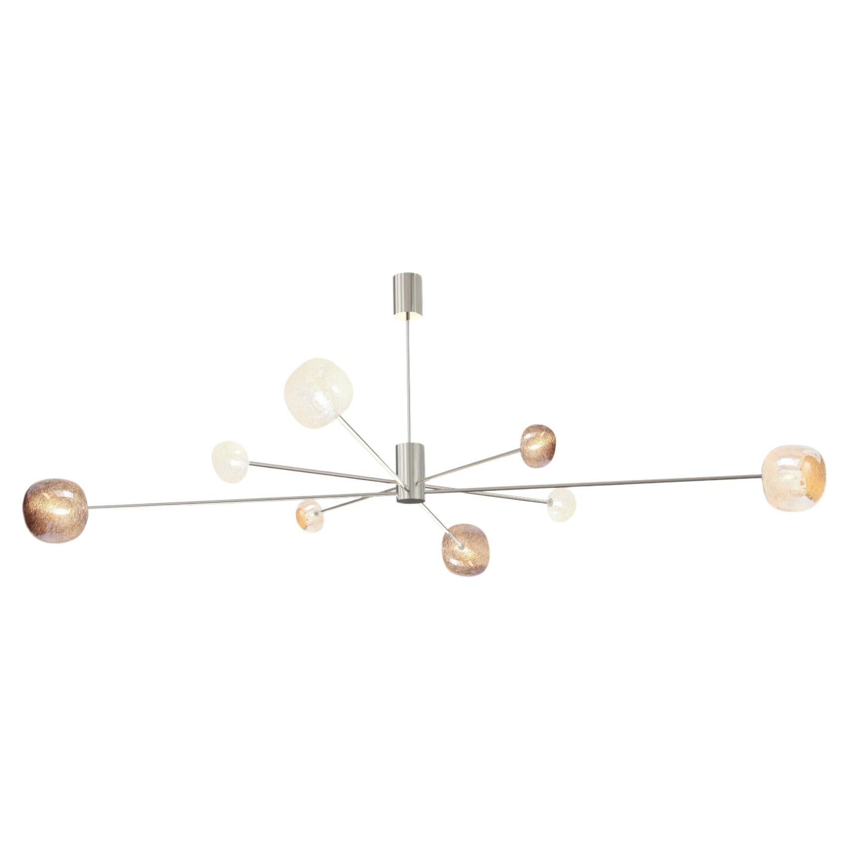 Modular Chandelier in Nickel by RIVIERA Light For Sale
