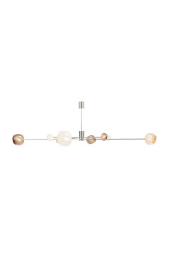 Modular Chandelier in Nickel by RIVIERA Light