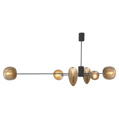Modular Asymmetrical Chandelier in Matte Black by RIVIERA Light