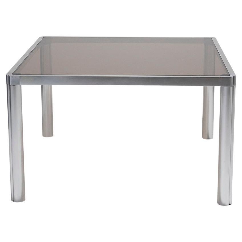Glass and Chrome Dining Table, 1970s.