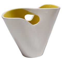 Vaso doppio aperto in faience, Fernand Elchinger, anni '50