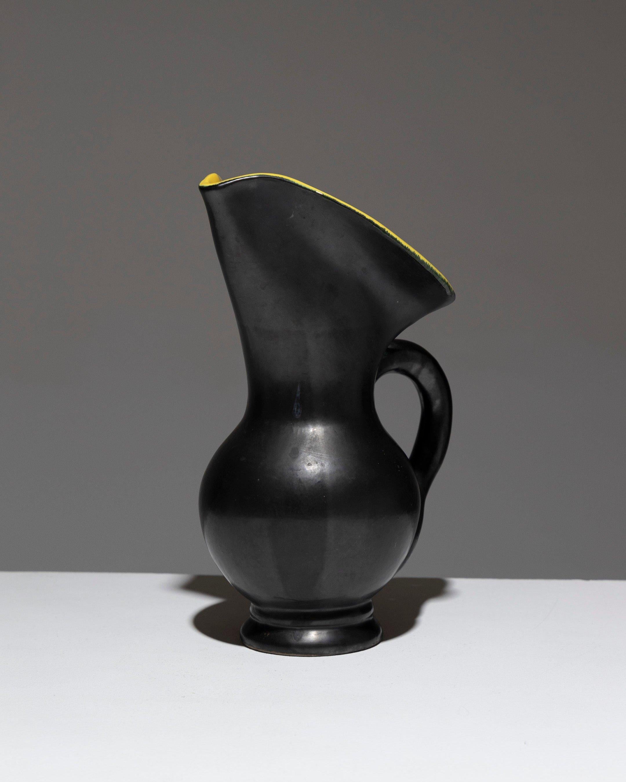 Mid-Century Modern Free-Form Ceramic Pitcher, Vallauris, 1950s For Sale